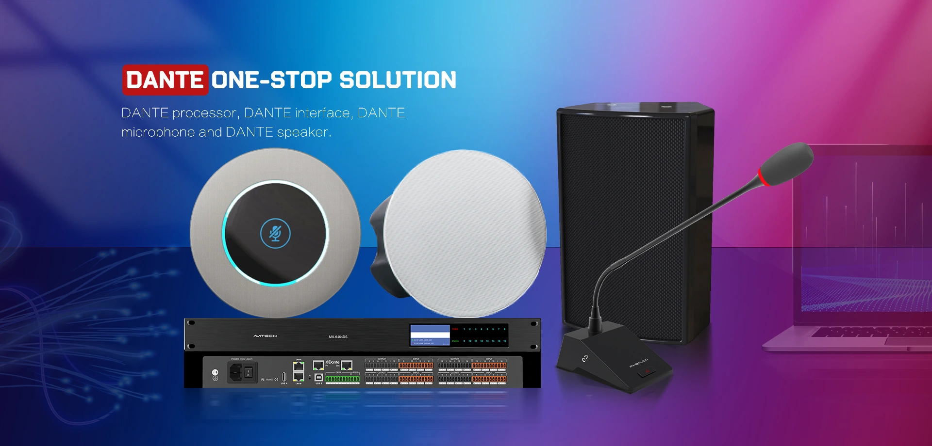 Китай Dante Audio Interface Производител