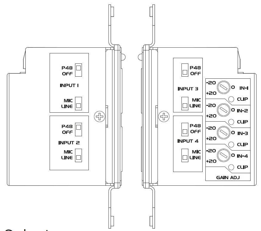 4ch Dante Audio Interface