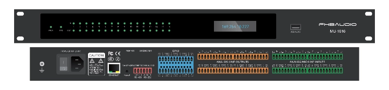 MU-1616 16*16 Dante Network Audio DSP Processor